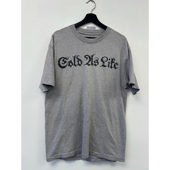 Cold As Life Shirt Mens Large Gray Band Hardcore Punk Graphic Born To Land Hard